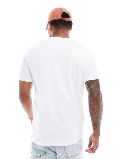 BOSS – Tales – Vit t-shirt med boxig logga, 4 av 4
