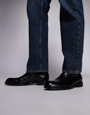 BOSS Bodywear Boss Tayil chelsea boots in black