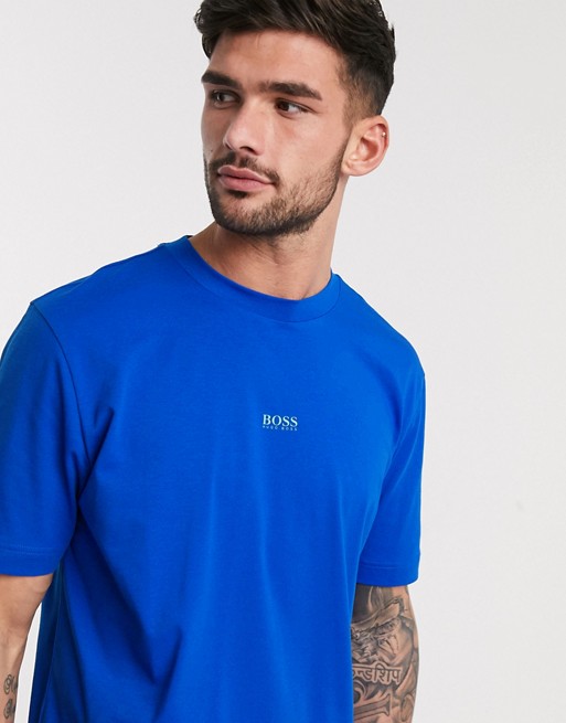 BOSS TChup contrast logo t-shirt in blue