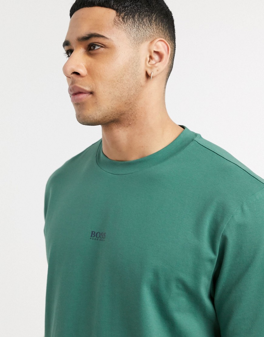 BOSS - TChup - T-shirt met contrasterend logo in groen