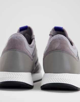boss titanium trainers grey