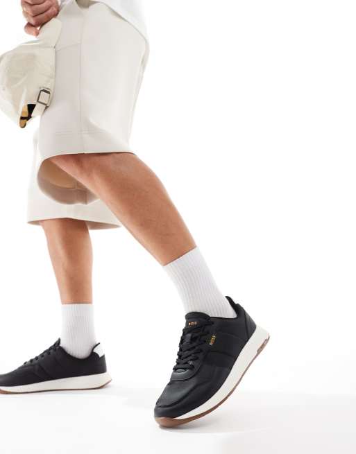 BOSS - Titanium Runn - Sneakers met rubberen zool in zwart