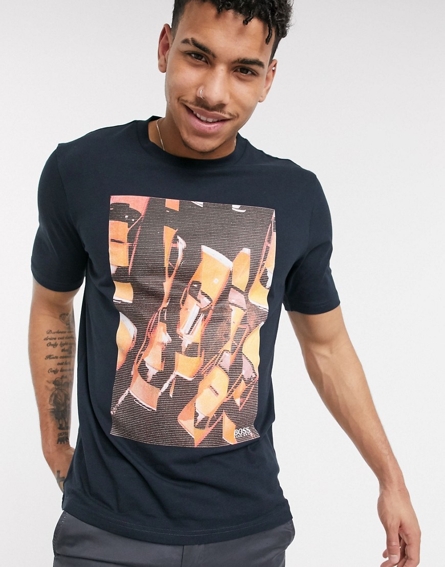 BOSS - Trek 1 - T-shirt med print-Blå