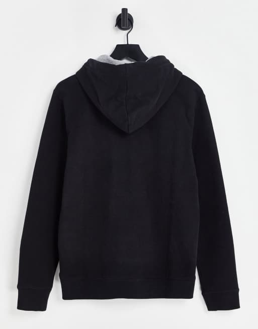 BOSS Weedo overhead hoodie with central logo in black