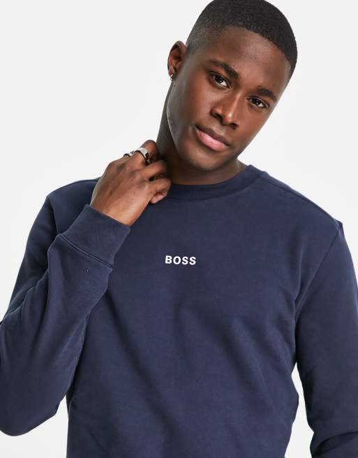 Boss weevo outlet centre logo sweatshirt