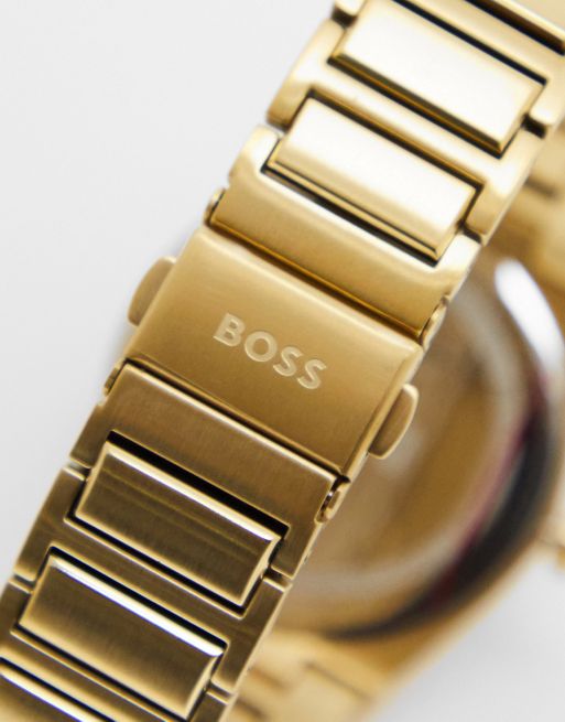 Boss womens bracelet watch with gold dial in gold 1502672