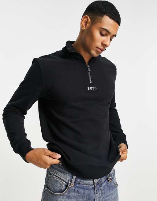 Boss half zip sweatshirt new arrivals