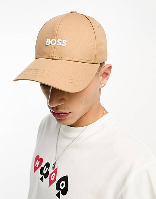 BOSS Zed baseball cap in medium beige | ASOS