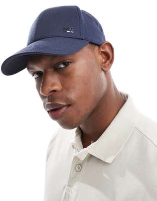 Hugo Boss Boss Zed Icon Striped Logo Cotton Baseball Cap