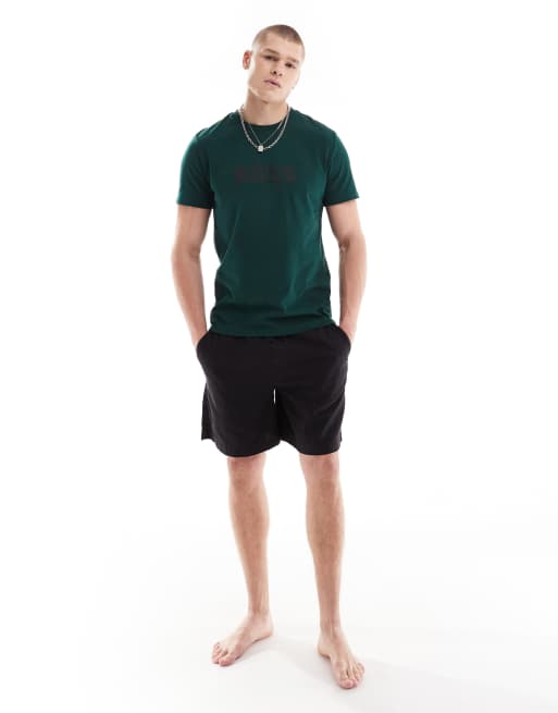 BOSS - Zwemkleding - T-shirt in bosgroen, 2 van 4