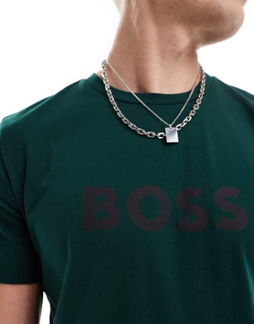 BOSS - Zwemkleding - T-shirt in bosgroen, 3 van 4