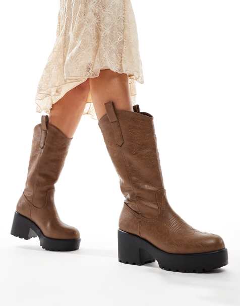Botas altas marrones estilo wéstern con suela gruesa Wintu de KOI - view 1