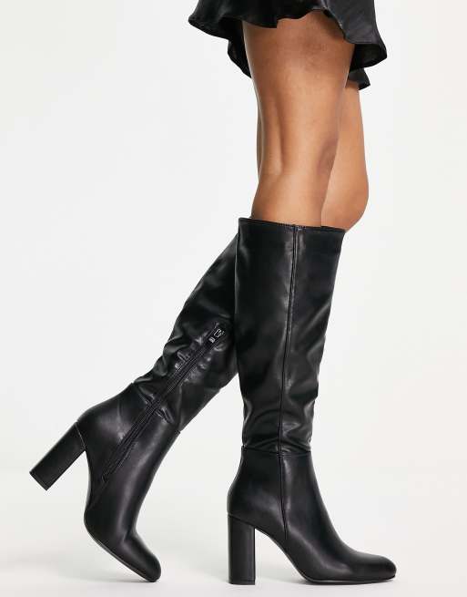 Botas altas negras de tac n de Truffle Collection ASOS