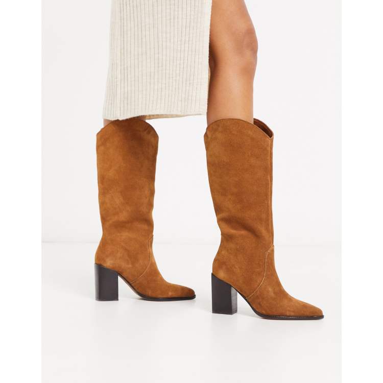 Botas altas blancas mango top
