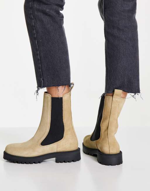 Botas beis sin cierres con suela gruesa de cuero de & Other Stories, 2 de 4