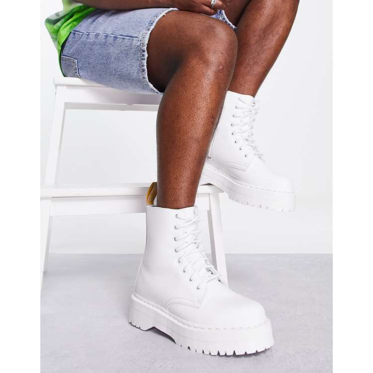 Botas blancas con 8 ojales de tejido vegano Jadon Mono de Dr Martens | ASOS