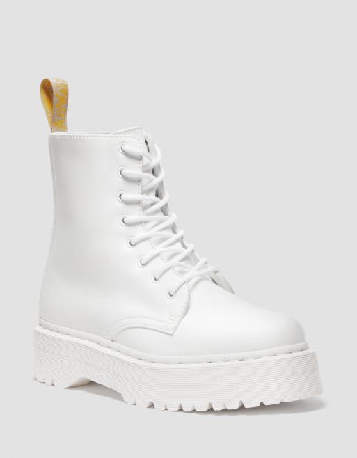 Increíble Correspondiente Funcionar Botas blancas con cordones de material vegano Jadon de Dr Martens | ASOS