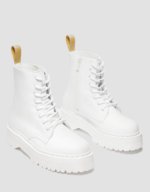 Increíble Correspondiente Funcionar Botas blancas con cordones de material vegano Jadon de Dr Martens | ASOS