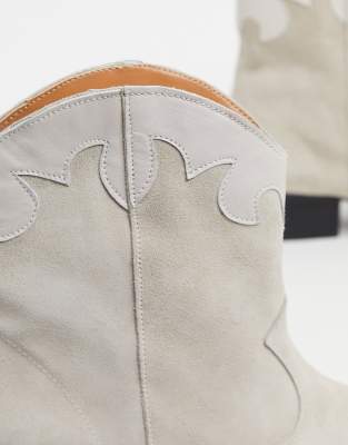 Botas Blancas Con Cuero En Contraste De Depp-Blanco thumbnail