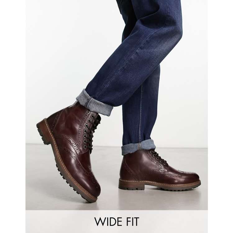 Botas cordones burdeos top