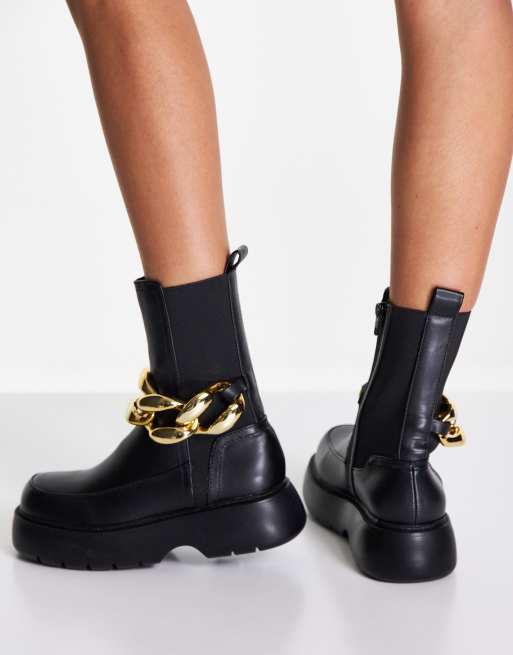 Botas Chelsea negras con cadena Artist de ASOS DESIGN, 2 de 4