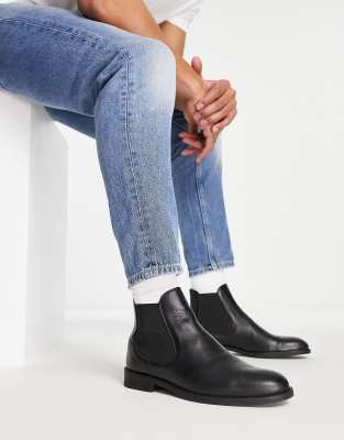 Botas Chelsea negras de ante Louis de Selected ASOS