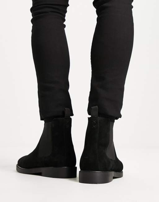 Botas Chelsea negras de estilo casual de ante de Red Tape, 2 de 4