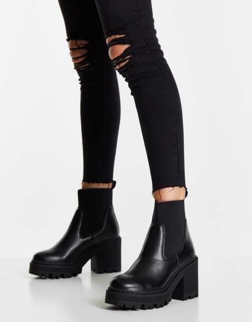 Botas Chelsea negras de tacón de Truffle Collection | ASOS