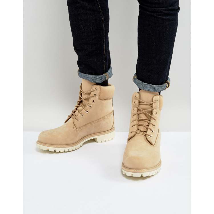 Botas cl sicas de 6 pulgadas en beis Premium de Timberland ASOS