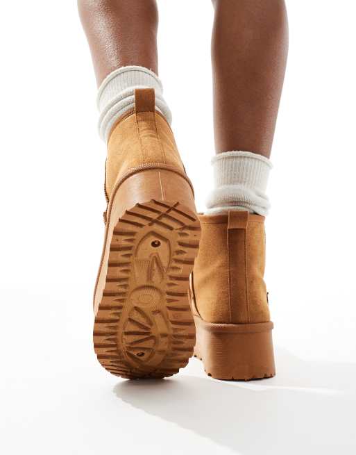 Botas color camel con plataforma plana de SEQWL , 3 de 4