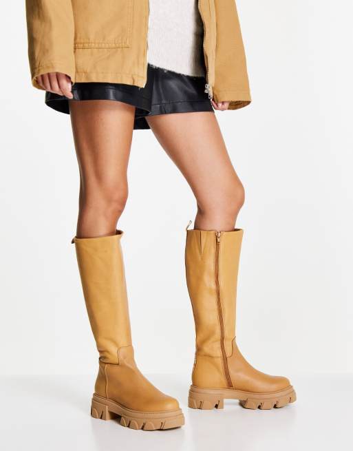 Botas caña alta camel hot sale