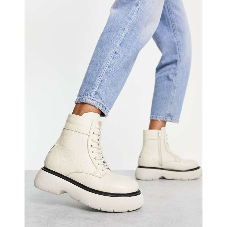 Botas van vien color hueso shop