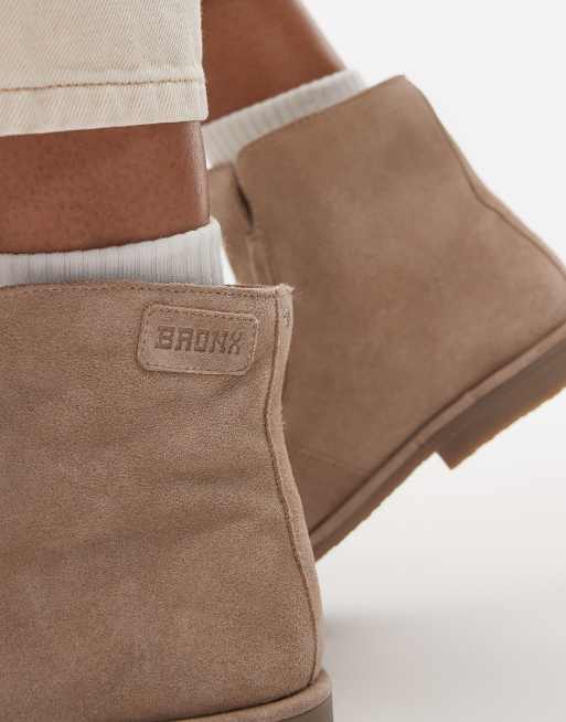 Botas color leche de vena de ante Fluffy Cosy de Bronx, 3 de 4