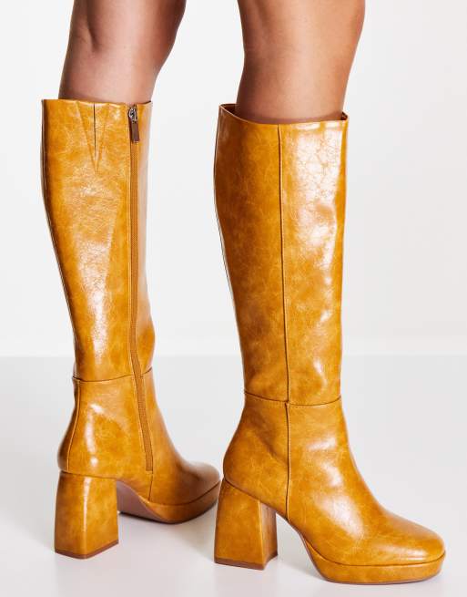 Botas color mostaza mujer clearance
