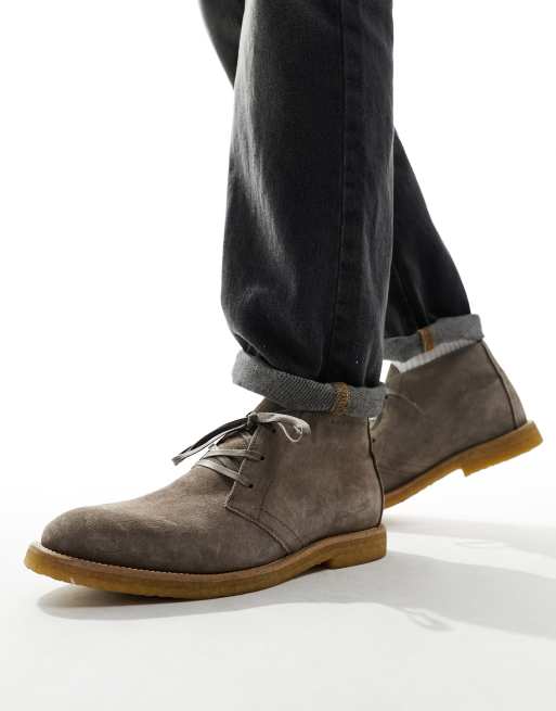 Botas color topo con cordones de ante Bilton de AllSaints
