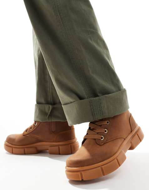 Botas color tostado aterciopelado con cordones y suela de goma Explorer STRT de Sorel - view 1
