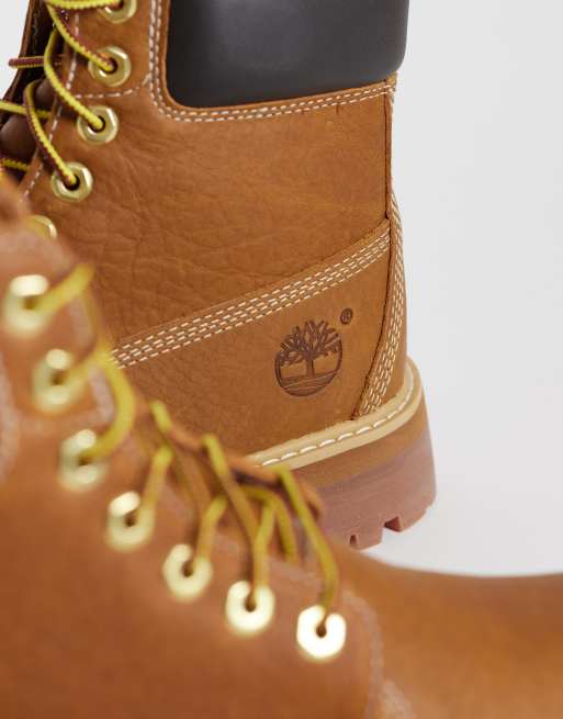 Botas color tostado con caña de 6" de nobuk premium de Timberland, 3 de 4