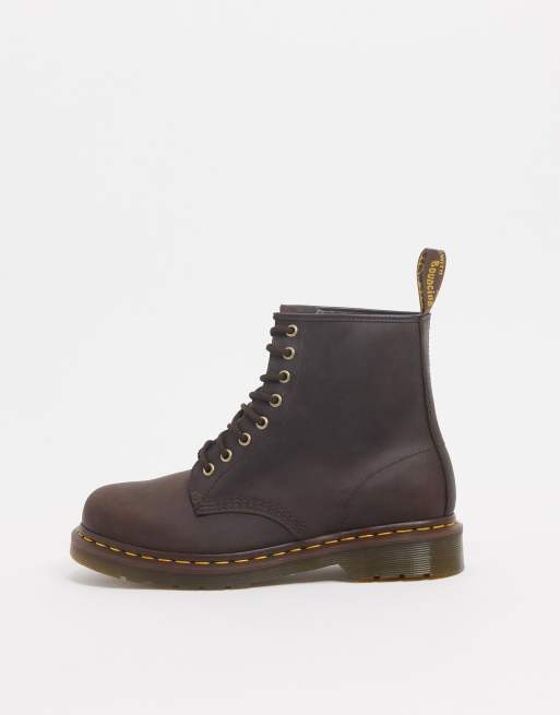 Botas con 8 ojales en marrón 1460 de Dr. Martens