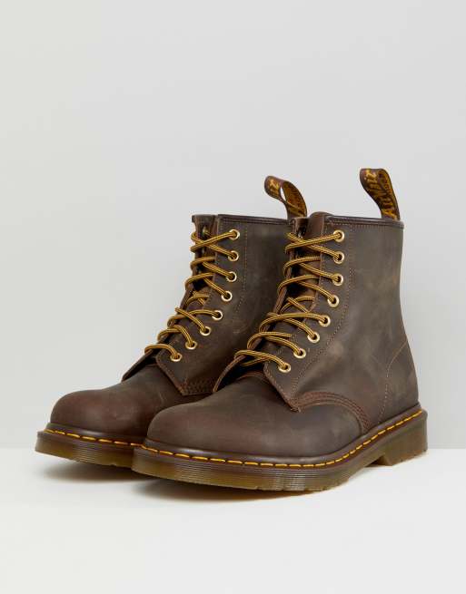 Botas con 8 ojales en marr n 1460 de Dr. Martens ASOS