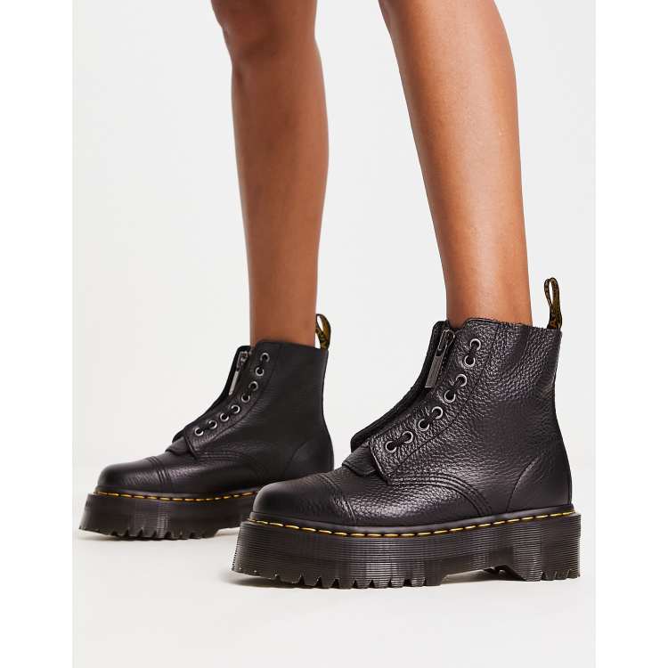 Botas con plataforma Sinclair de cuero Milled Nappa de Dr Martens ASOS