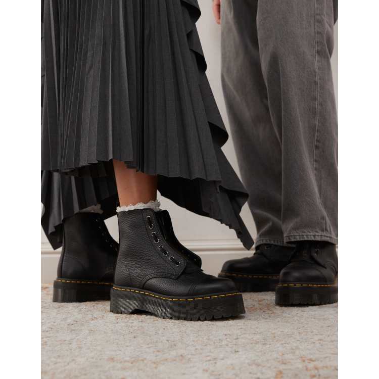 Botas con plataforma unisex de cuero Sinclair Milled Nappa de Dr