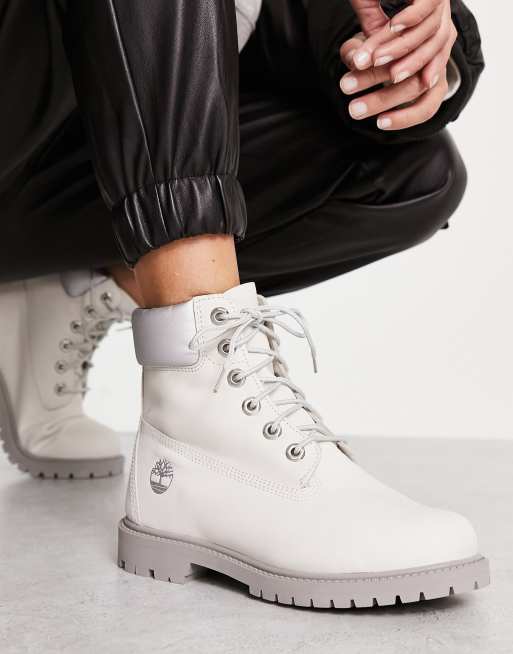 Botas de 6 blancas con suela cupsole Hert de Timberland