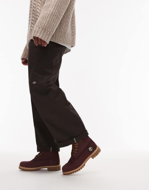Botas de 6" burdeos con detalles de pana de nobuk premium de Timberland, 2 de 4