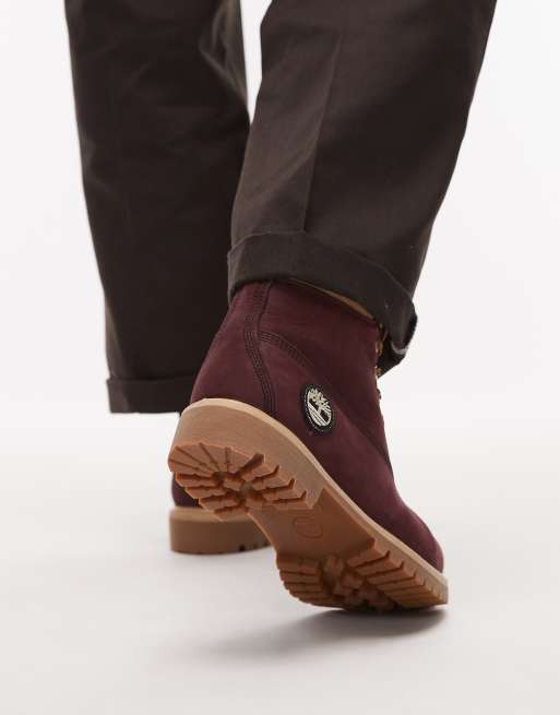 Botas de 6" burdeos con detalles de pana de nobuk premium de Timberland, 4 de 4