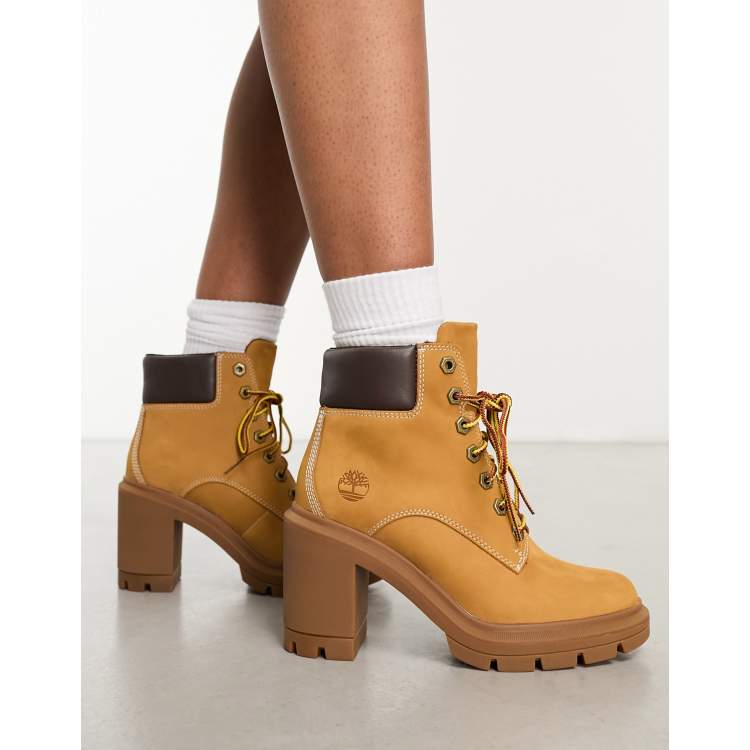 Botas de 6 color trigo de tacon de nobuk Allington Heights de Timberland ASOS