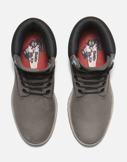 Botas de 6" gris medio impermeables con cordones de nobuk de Timberland, 4 de 4