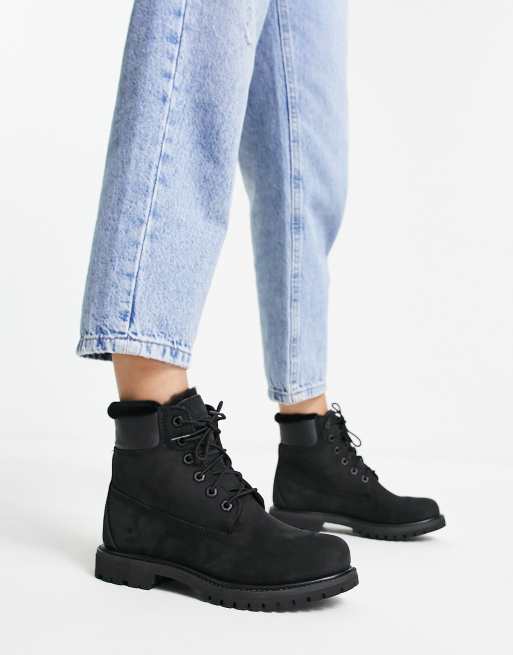 Botas de 6" negras de borreguito premium de | ASOS