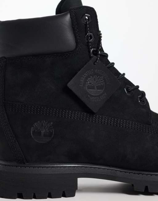 Botas de 6" negras de nobuk premium de Timberland, 4 de 4