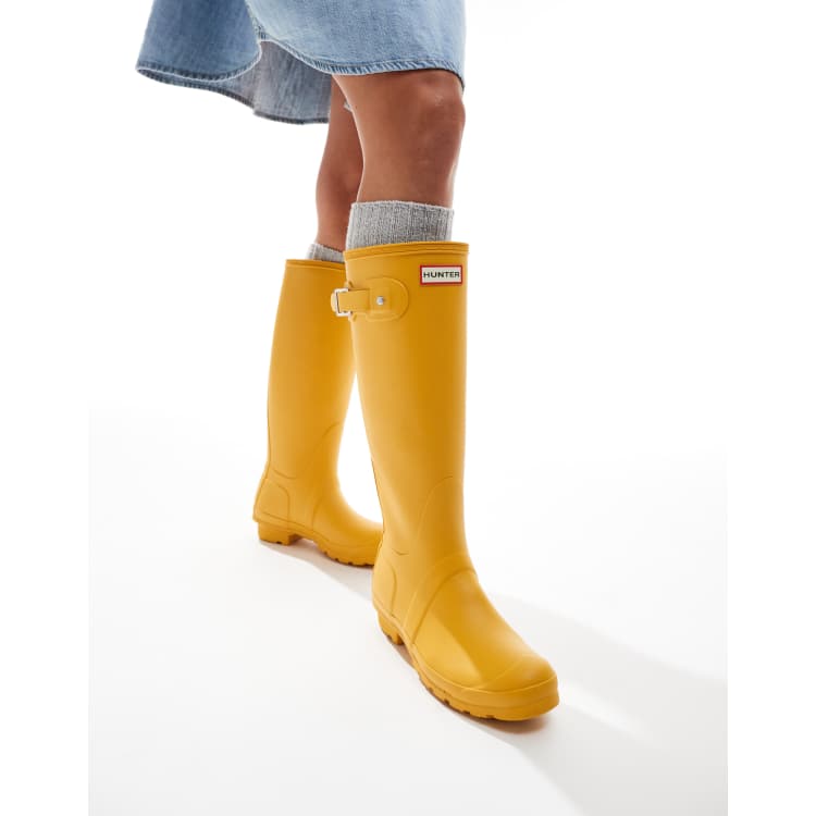 Botas Amarillas Botas De Agua Hunter ORIGINAL Amarillos De Mujer
