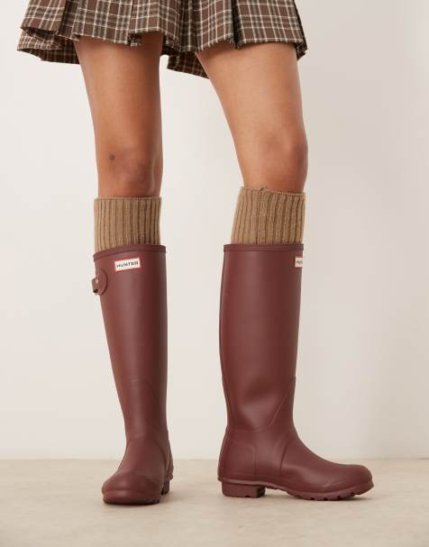 Botas de agua altas color baya apagado Original de Hunter - view 1